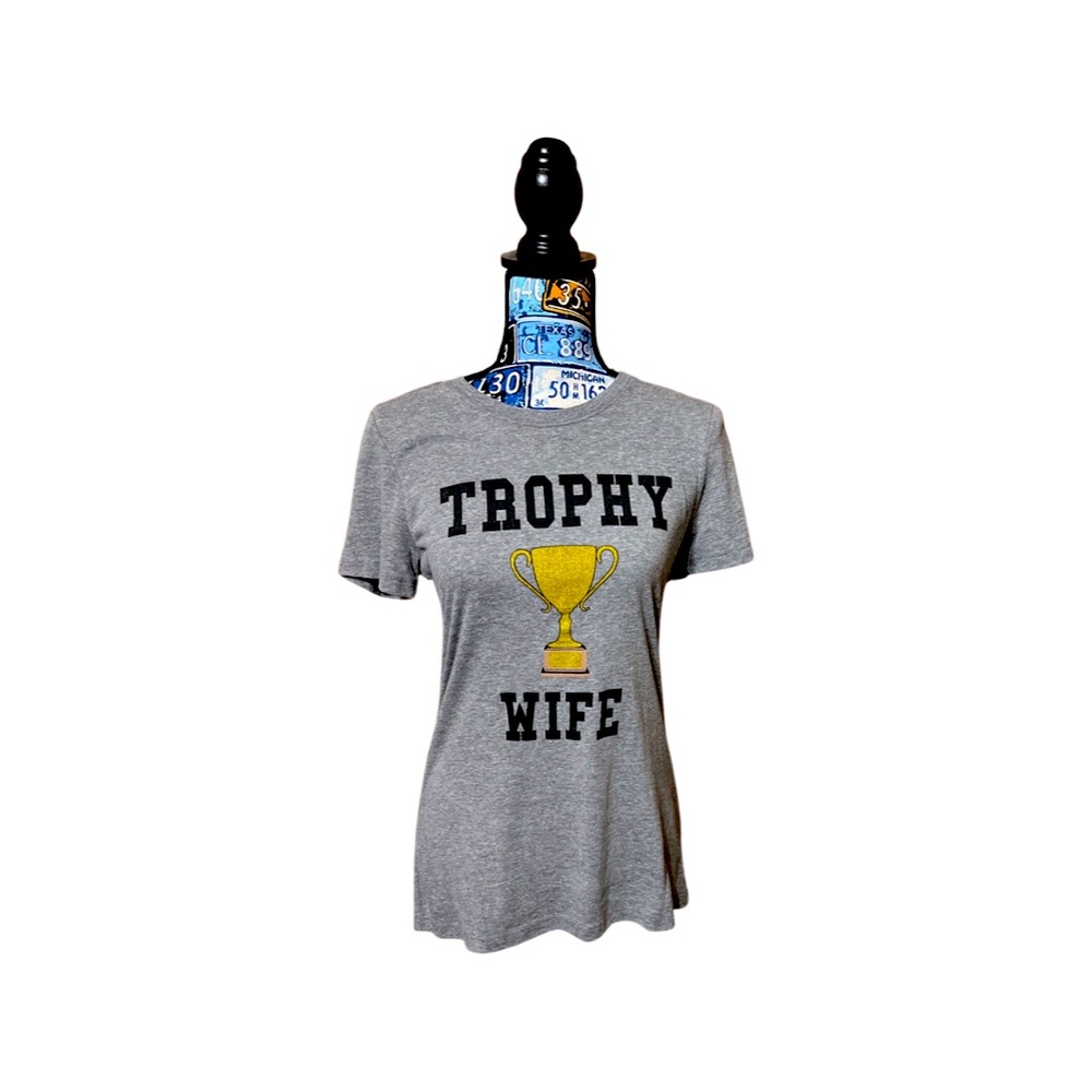 Patrick Trophy Wife-Grey T-Shirt-Medium.